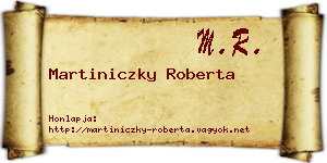 Martiniczky Roberta névjegykártya